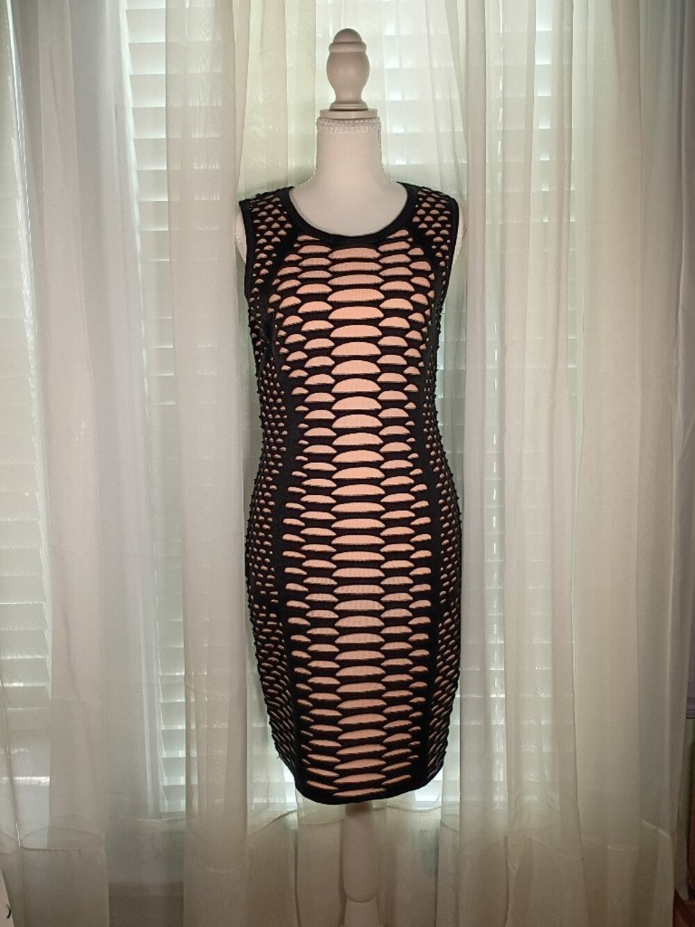 Thalia Sodi Laser Cut Bodycon Dress